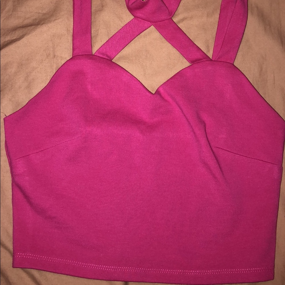 Pink crop top